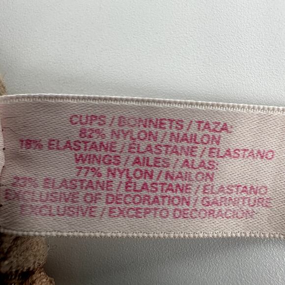 Victoria's Secret Smooth & Lace Dream Angels Lightly Lined Demi Bra Bow Tan 34D - Picture 4 of 6